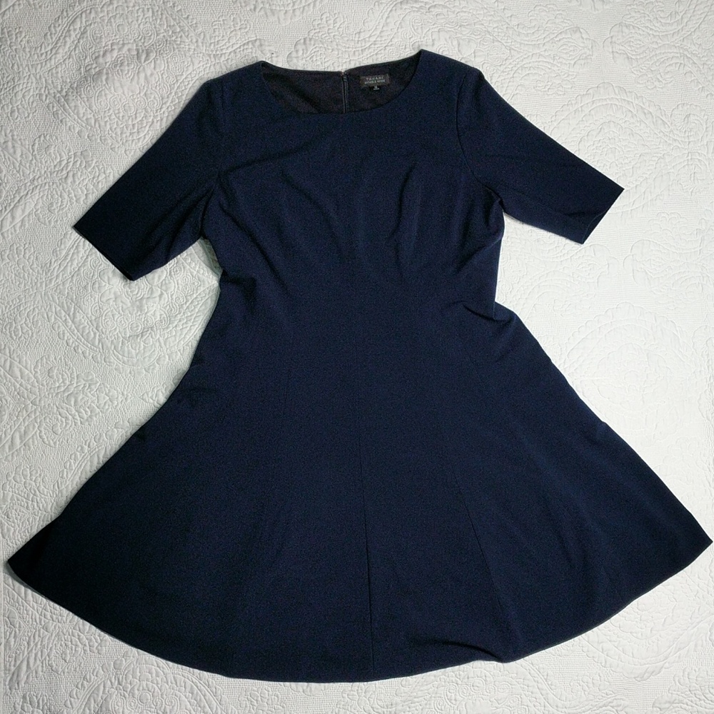 Tahari mid sleeve a-line business dress